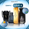 Kit 4 Perfumes Masculinos Importados (100ml) - 1 million | 212 black | Invictus V| Bleu - [QUEIMA DE ESTOQUE]