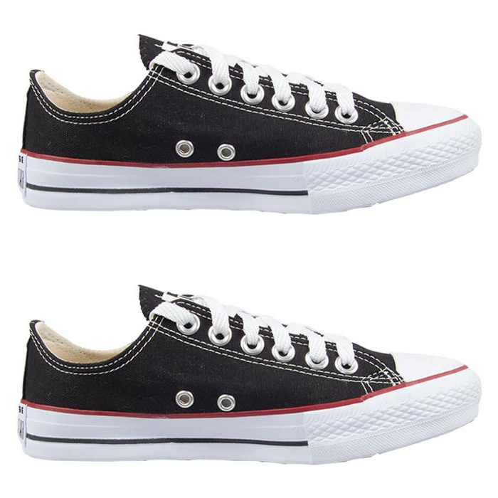 Kit 2 pares All Star Cano Baixo (PRETO + PRETO)