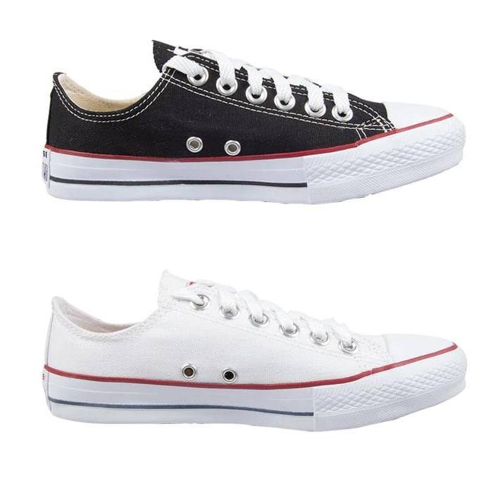 Kit 2 pares All Star Cano Baixo (PRETO+BRANCO)