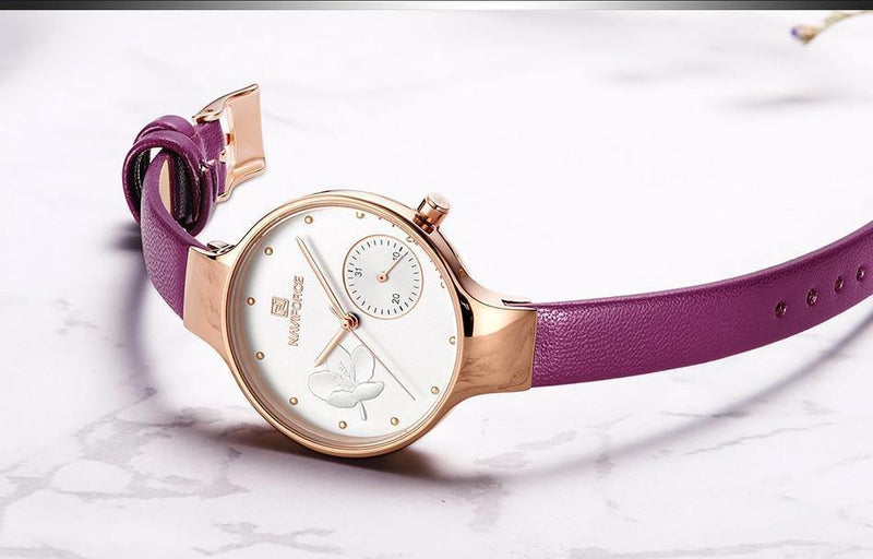 Relógio Feminino NaviForce Minimalista À Prova D'água